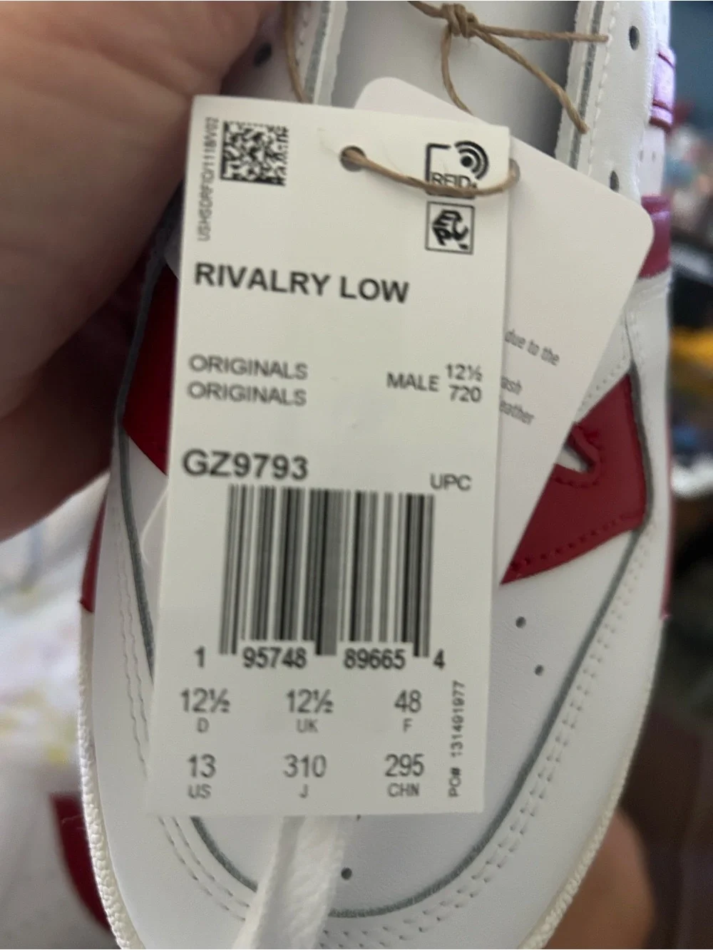 adidas Men’s Rivalry Low Sneakers - White & Red